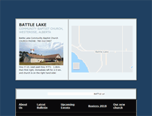 Tablet Screenshot of battlelakechurch.ca